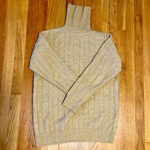 Camel soft knit turtleneck sweater